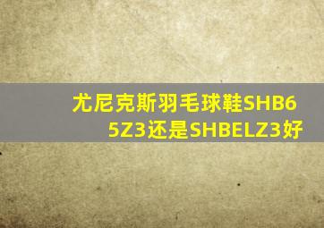 尤尼克斯羽毛球鞋SHB65Z3还是SHBELZ3好